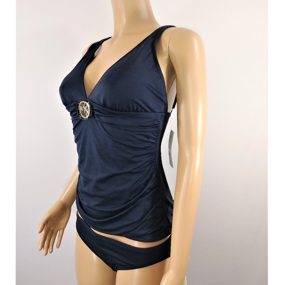 Michael Kors Navy Blue 2PC Swimsuit - Picture 2 of 4